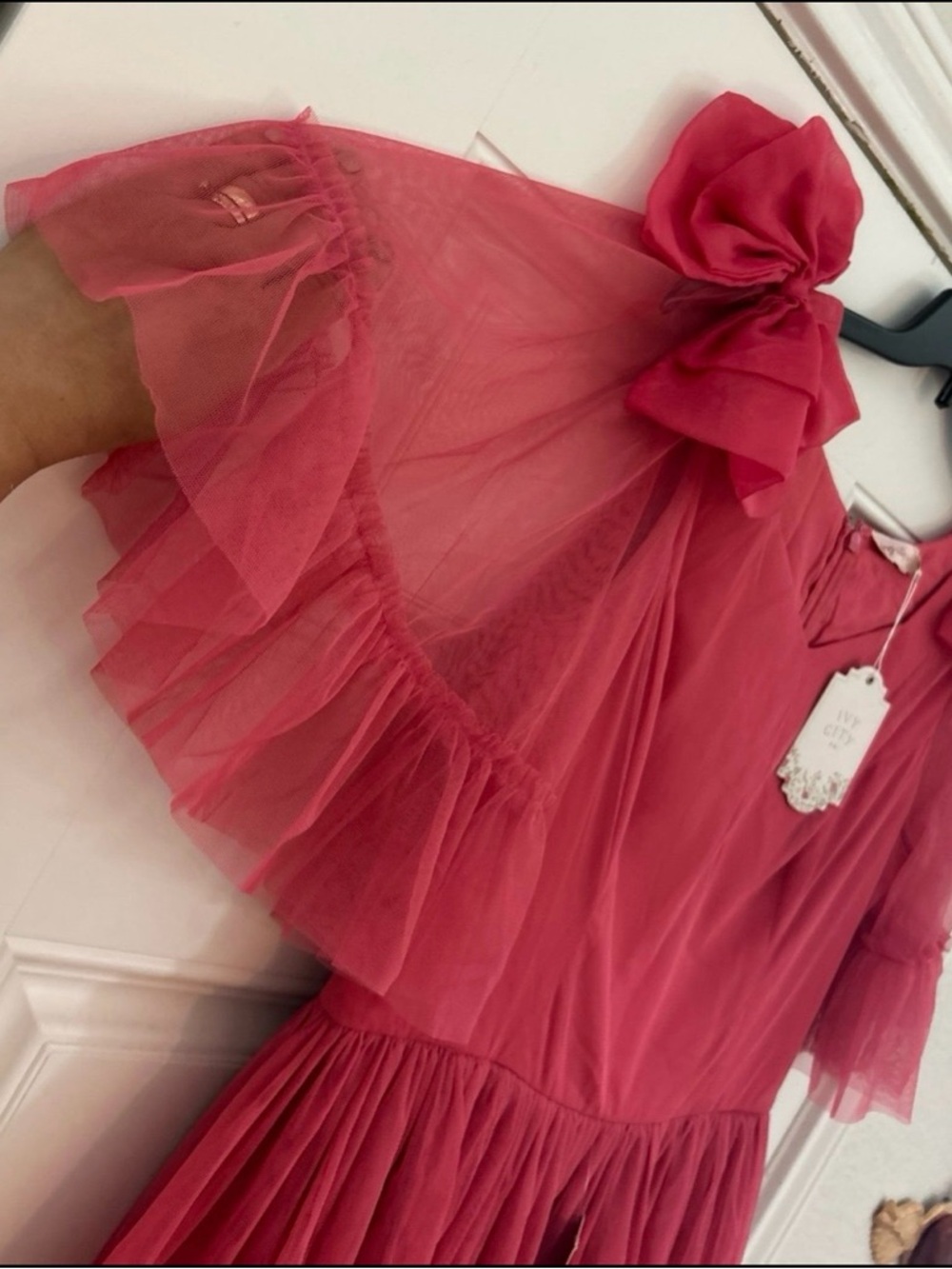 Ivy Citi co. Serine Dress, Size L, Color like Salmon or Pink, New With Tag. - Picture 3 of 12